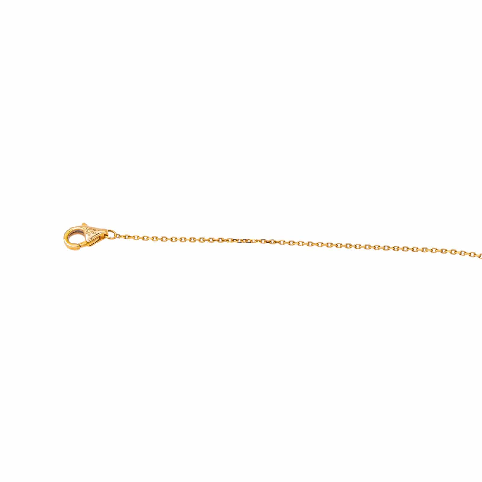 Cartier Trinity Náhrdelník ze Žlutého, Růžového a Bílého Zlata s Růžovým Safírem