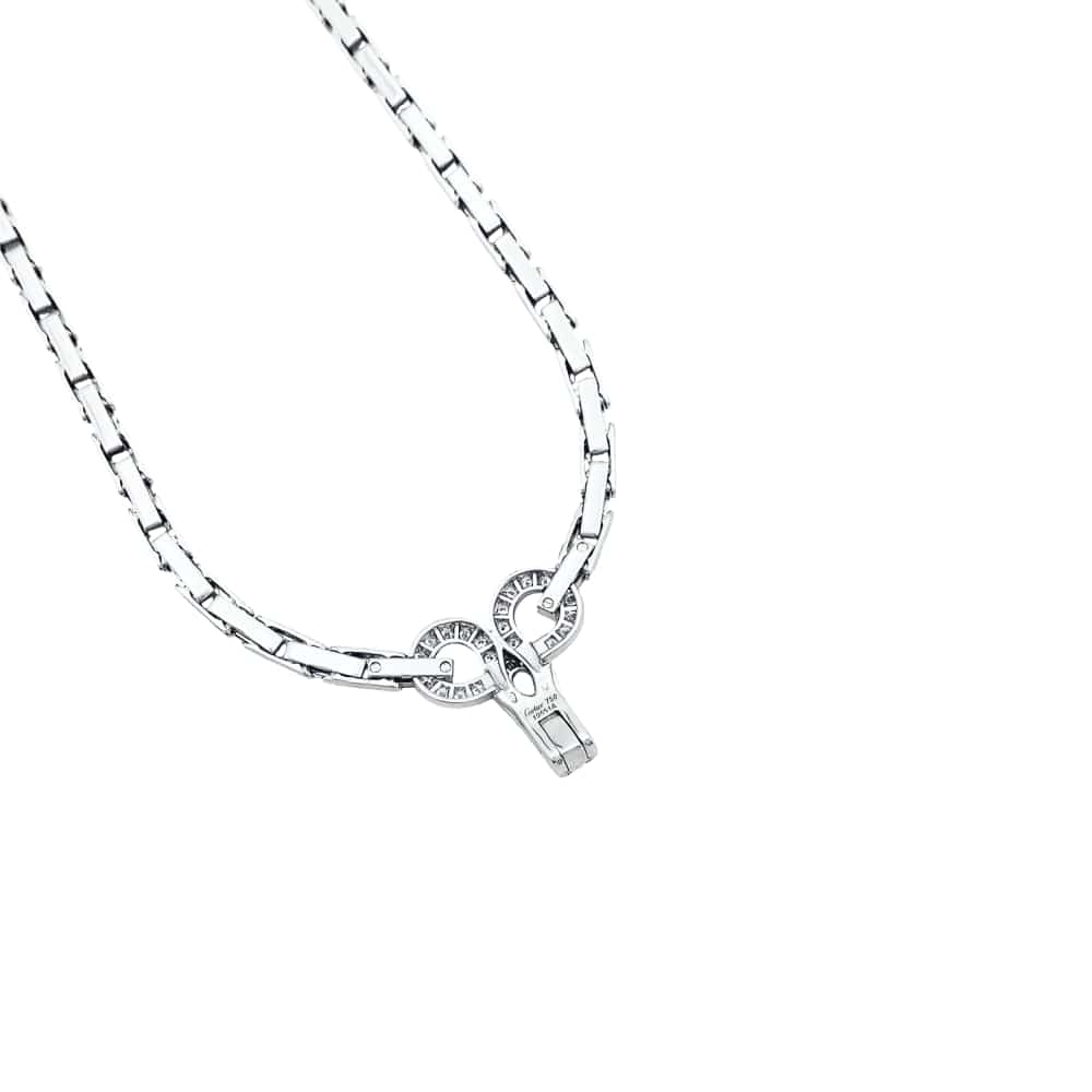 Cartier Agrafe Náhrdelník z Bílého Zlata s Diamanty