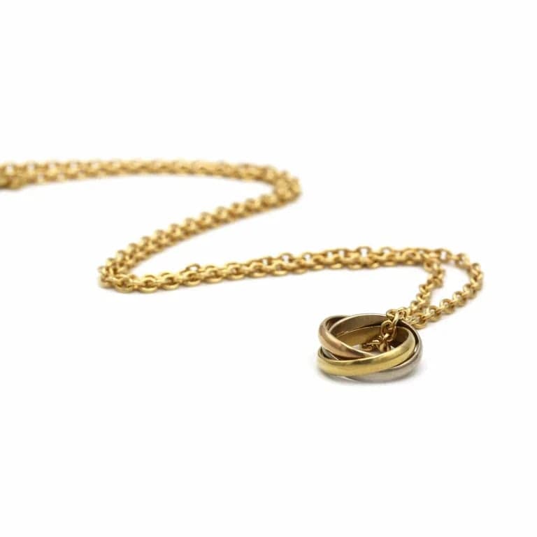 Cartier Trinity XS Přívěsek Náhrdelník z Trojbarevného Zlata